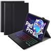 Generic Custodia con Tastiera per Lenovo Tab P11 (2nd Gen) 11.5 inch/Pad Plus 2023, Cover Posteriore in TPU Morbido, Tastiera Bluetooth retroilluminata magneticamente Rimovibile,Nero