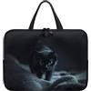 ENEN Custodia Borsa per Laptop Stampa Animali, 10-17 Pollici Computer Portatile, Impermeabile Custodia Protettiva con Maniglia per Laptop (13'',Gatto nero 1)