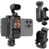 Hesupy Supporto per telefono per DJI Osmo Pocket 3, supporto per telefono cellulare, staffa di espansione con foro filettato da 1/4 utilizzato con treppiede e asta di prolunga, 3 accessori