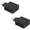 MOVE born to be tech 2 PEZZI 45W USB C Caricabatterie Veloce per Samsung Galaxy S25 S24 S23 S22 S21 S20 Ultra 5g S24+ S23+ Note10+ A55 A54, Tab S9 S8 S10+, Super Fast Charging Alimentatore Caricatore