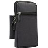 QBYVQQN Marsupio da Cintura per Cellulare Nero, Porta da Cintura per Smartphone, Versatile Borsello da Cintura Fondina Porta Cellulare con Clip per Cintura Uomo Zip Telefono Carte Portafoglio con Moschettone