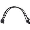 Phobya 0 Adapter 4Pin Molex to 3Pin 5V/7V/12V 30cm - Black Cavi Cavi e adattatori per ventole
