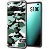 CUSTOMIZZA - Custodia cover nera morbida in tpu compatibile per Samsung S10E camouflage mimetico militare verde green
