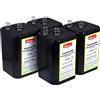 akku-net Nissen Original 6 V blocco batteria di ricambio per lanterna Batterie IEC 4R25 Set di, di zinco carbone, 6 V