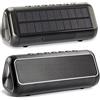 Friengood Altoparlante Bluetooth solare da 12 W, altoparlante wireless portatile impermeabile IPX5 in grado di riprodurre più di 50 ore, batteria integrata da 5000 mAh, per attività indoor e outdoor - nero