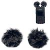 VIERYCIY Dead Cat - Manicotto antivento con filtro antipop per Tascam X6 X8, per cuffie, parabrezza, microfono, copertura in schiuma, per Tascam X6 X8 (bianco e nero)