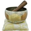 Ajuny - Campana tibetana buddista, con batacchio e cuscino, ideale per meditazione e suonoterapia, 10,2 cm