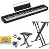 ffalstaff CASIO CDP-S110 Piano Digitale 88 Tasti Pesati, stand con ghiera e panchetta con altezza regolabile ffalstaff ®, alimentatore e pedale, E-Book di melodie celebri per Casio
