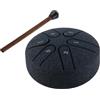 SEAFRONT Tongue Drum Handpan Steel Drum Professional Mini 6 Note Worry Hand Pan Drum Strumento a Percussione con Bacchetta (Blu navy)