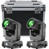 Osusuent 230W 7R LED Teste Mobili, d-mx512 Discoteca Palcoscenico Spot Beam con 24 Prisma 4 Modalità di Controllo Luce Party per Matrimonio DJ Party Live Band Mostra (2 pezzo con flightcase)