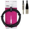 GEWA Collegamento audio simmetrico Pro Line 3m, nero, connettore REAN, 1x jack stereo 6,3 mm - 1x XLR (m), 190717