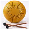 Generico Handpan, Tamburo a Lingua D'acciaio da 4 Pollici, 8 Note, con Libro di Musica, Strumenti a Percussione Rilassanti in Stile Rain Drum, Regalo Musicale per Adulti(Oro,6 pollici 8 note)