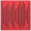 keyhelm s.r.l. Keyhelm - Pannello Fonoassorbente in Pioppo Sagomato e Poliuretano per Medio Alte Frequenze | Pannello per Correzione Acustica, 50x50x6cm, Densità 25 kg/m³ | Made in Italy (RAL 3020 Rosso traffico)