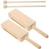 Kznifmk 2 Set di Strumenti Musicali A Percussione In Legno per Strumenti Ritmici per Adulti Strumento In Legno Bastone Ritmico Registro per Bambini Installazione Semplice