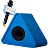 qiqule Microfono personalizzato Logo Live Equipment Box Cube Triangle Interview Box Karaoke mic Bandiere (triangolo blu)