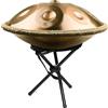 Fucxeoy Tamburo a mano da 22 pollici, 9 note in acciaio, 440 Hz Handpan, bacchetta durevole, crea una piacevole risonanza per la meditazione