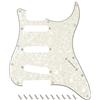 Banworks 4-Ply Electric Guitar Pickguard 11-Hole American ST SSS Pickguard | Guitar Scratch Plate per Fender Modern Style Standard Stratocaster Strat ST JT/HB-01 Vintage White Pearl USA/Messico