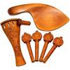 ZETION 1 set di violini 4/4 accessori intagliati, cordiera + piroli + puntale + mentoniera accessori per violino (Color : Boxwood 1)