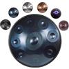Generic Handpan Drum 432Hz/440Hz, 9/10/12 Note Strumento A Percussione da 55cm Con Treppiede, Steel Tongue Drum, Handpan in Acciaio per Meditazione, Yoga e Guarigione Sonora(Blue,440HZ/9Note)
