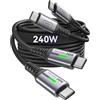 INIU 240W Cavo USB C a USB C, [2-Pezzi 1m] Cavo USB Ricarica Rapida | Type-C Nylon Cavo, USBC Cavo per iPhone 17 Pro Max, MacBook Air, iPad Pro, Samsung Galaxy S26 Ultra, Pixel 10, Steam Deck ecc