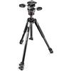 Manfrotto MK190X3-3W Kit Treppiede i Alluminio a 3 Sezioni con Testa Foto/Video Fluida 3-Vie, Nero/Antracite, per Fotocamera Mirrorless, DSLR