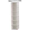 Household Essentials 6 Scaffale Armadio Organizzatore con Ripiani in plastica, Tela di Canapa Naturale