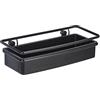 Wenko Mensola a Parete Molinella, Ripiano da Bagno con Cestini Profondi, Appoggio Sicuro Dei Prodotti per L'Igiene, Acciaio Verniciato Opaco con Inserti in Plastica, (Lxaxp): 30 X 8,5 X 14 Cm, Nero