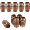 AHANDMAKER 10 barili di birra in legno in miniatura, accessori per la casa, accessori per bevande, modello in miniatura, barile di birra, vino, cetrioli, per giardino fatato, bar, bevande, paesaggio