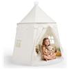 STYPLZ Tenda per bambini, tenda da gioco per bambini con materassino, spaziosa casetta da gioco in stile yurta da 120 cm per interni ed esterni, facile da aprire, portatile con borsa portaoggetti
