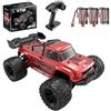 Ledovan Auto telecomandata 1:14 brushless per adulti, 4WD Offroad RC Truck con alta velocità 70 km/h, fuoristrada Truggy, buggy RC impermeabile da 2,4 GHz, 3 batterie (rosso)