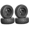 KEEDA pneumatici in gomma 75 mm, ruote plastiche RC accessori 1/10 Sulla strada, 1/16 Rally Auto HSP 94123 HPI Kyosho Tamiya (nero)