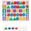 LLTCMYGS Gioco Montessori con Percorso in Legno, Puzzle di Forme e Colori per Imparare Sequenze