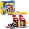 CADA Benzinaio Shell Mini-Set costruzione-305 pz-+8-con Luci a LED (927DE66028)