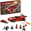 LEGO 71737 NINJAGO Super-bolide Ninja X-1, Macchinina Giocattolo e Motocicletta Ninja con Personaggio Cole d'Oro, Giochi per Bambini dagli 8 Anni