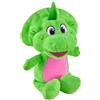 Barney Fisher-Price Il Mondo di Barney - Baby Pop, dinosauro peluche alto 16+ cm in morbido tessuto verde e simpatico volto ricamato, lavabile in lavatrice, giocattolo per bambini, 2+ anni, HVF41