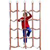 Dreuhuing Rete cargo da arrampicata, rete portatile per arrampicata arcobaleno, rete da arrampicata per bambini all'aperto, carico ostacoli con anelli triangolari, rete arcobaleno per bambini e palestre della