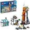 LEGO City Centro Spaziale, Giocattoli Creativi per Bambini dai 7 Anni in su, Base NASA, Razzo con 6 Minifigure di Astronauti e Veicolo Rover 60351
