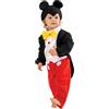 PRESTIGE & DELUXE Costume Carnevale Deluxe Baby TOPOLINO MICHEY MOUSE neaonato Taglia 0 6 12 18 24 MESI (6-12 MESI: altezza bimba/o 74cm)