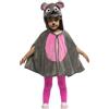 Rubie's Rubies Costume Mantello Super Topo per Ragazze e Bambini, Mantello con Cappuccio Topo, Ufficiale Carnevale, Compleanno, Feste, Halloween, Natale