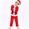 Generico Vestito Babbo Natale Bambino 4 Pezzi Costume Babbo Natale con Cappotti Pantaloni Cappello e Cintura Neonato Bambini 12 Mesi a 14 Anni Travestimento Cosplay Natalizi Regalo (Red, XXXXL)