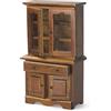 Odoria Casa delle Bambole Vetrina Miniatura: 1/12 Scala Armadio Cucina Sala da Pranzo Mobile Legno - Mini Armadietto Libreria Marrone per Ufficio Soggiorno Salotto Vintage Vittoriano