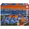 Educa - Puzzle 1000 pezzi Moschea Blu, Istanbul | Puzzle monumenti | Misura 68x48 cm | Include colla Fix | Per adulti 14+ (19612)