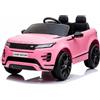 BRICOZONE Range Rover Evoque Auto Elettrica Per Bambini 12V SUV Di Lusso Con Telecomando Parentale Sedile In Pelle Ruote EVA Motori 35W Batteria 7Ah Licenza Ufficiale (Rosa)