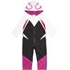 Marvel Spider-Man Spider-Gwen Ghost Spider Infant Baby Girls Zip Up Costume Coverall White 18-24 Months