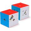 Rubik's Cubo Duo Speed Cube 3x3 e 2x2, l'originale, ultra leggero, lavorazione di alta qualità, confezione doppia per principianti e professionisti, età 8 anni