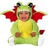 FIESTAS GUIRCA | Costume di Drago Neonati (18-24 Mesi) - Tutù, Cappuccio, Ali e Coda - Costumi da Animali per Halloween, Carnevale e Feste in Maschera - Ideale per Neonati Unisex - Verde e Rosso