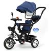 HUOLE Triciclo evolutivo per bambini da 1 a 5 anni, Triciclo 4 in 1 per tutto il 3 in 1 Draisina, il Putter permette una Direzione deportata, regalo di compleanno per ragazze