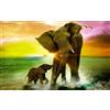 DALUOHAOFAN Puzzle Per Adulti Puzzle In Legno Da 1500 Pezzi Puzzle Simpatico elefante Mani Sul Gioco Decorazione Della Famiglia (1500 pezzi, F3)