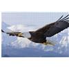 OUSIKA Puzzle con aquila volante, 1000 pezzi, in legno, idea regalo per adulti, famiglia, matrimonio, laurea, versione verticale
