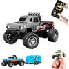 ViCUULY Mini Rc Monster Truck, Monster Truck in Scala 1:64, Auto Telecomandata Con Luci, Telecomando a 2,4 Ghz, Mini Monster Truck in Lega Rc, Velocità/Sterzo Regolabili (Gray)